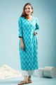 Image for Kusvaa Taf76 Malini Cotton Regular Wear Kurta Front