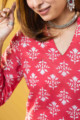 Image for Kusvaa Taf77 Ishu Regular Straight Fit Kurta Neck