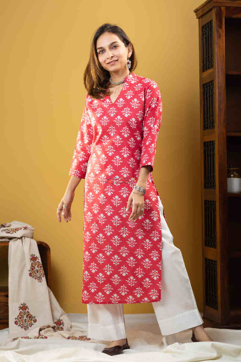 Image for Kusvaa Taf77 Ishu Regular Straight Fit Kurta Side