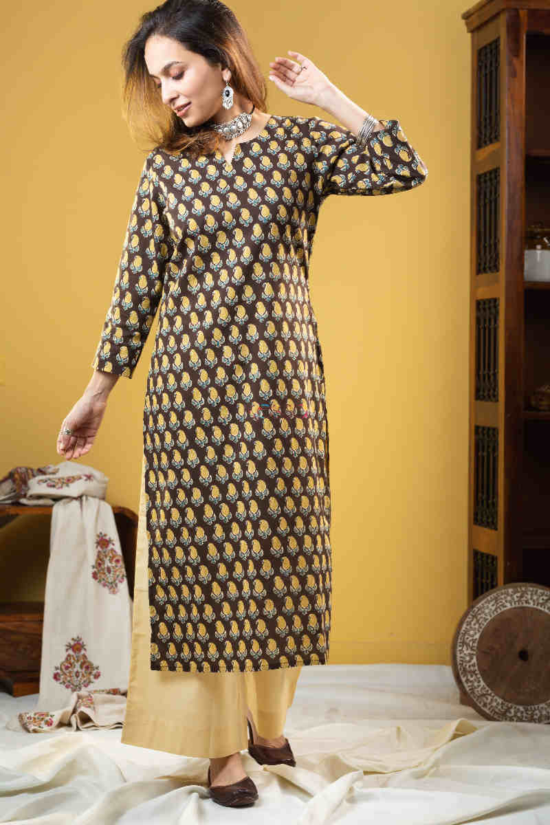 Image for Kusvaa Taf78 Idika Straight Fit Regular Kurta Front