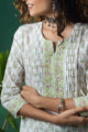 Image for Kusvaa Vcr113 Mahodari Straight Block Print Kurta Closeup