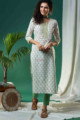 Image for Kusvaa Vcr113 Mahodari Straight Block Print Kurta Front