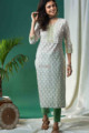 Image for Kusvaa Vcr113 Mahodari Straight Block Print Kurta Look