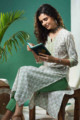 Image for Kusvaa Vcr113 Mahodari Straight Block Print Kurta Sitting