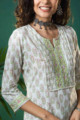 Image for Kusvaa Vcr113 Mahodari Straight Block Print Kurta Sleeve