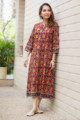 Image for Kusvaa Ws840 Aatmaja Kalamkari Mid Length Kurta Look