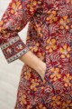 Image for Kusvaa Ws840 Aatmaja Kalamkari Mid Length Kurta Pocket