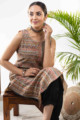 Image for Kusvaa Ws845 Baruni Straight Kalamkari Sleeveless Kurta Sitting