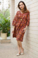 Image for Kusvaa Ws846 Bhavini Kalamkari A Line Dress With Necklace Look 1