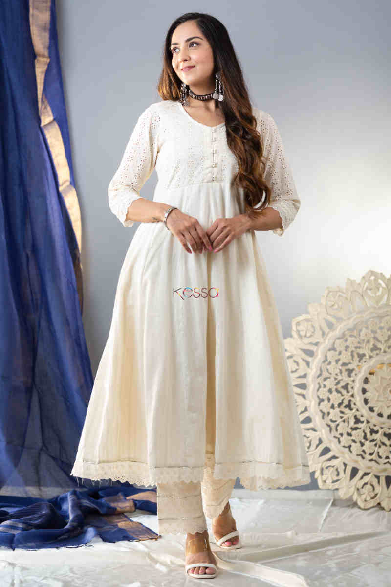 Image for Kusvaa Ws848 Padmakshi Shiffley Kalidaar Kurta Pant Set Front 1