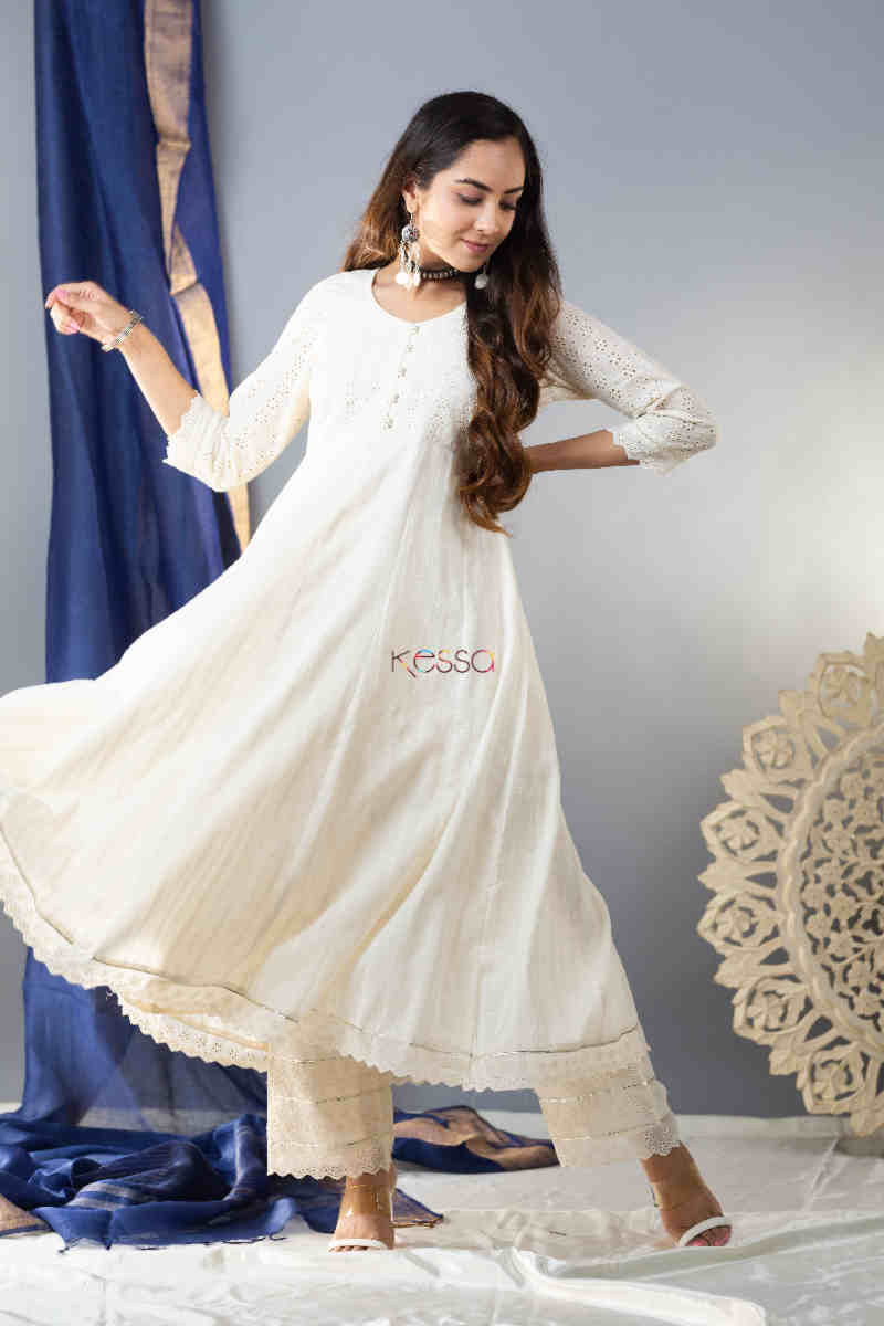 Image for Kusvaa Ws848 Padmakshi Shiffley Kalidaar Kurta Pant Set Style