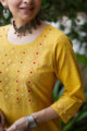 Image for Kusvaa Ws849 Bhavya South Cotton Straight Fit Kurta Closeup