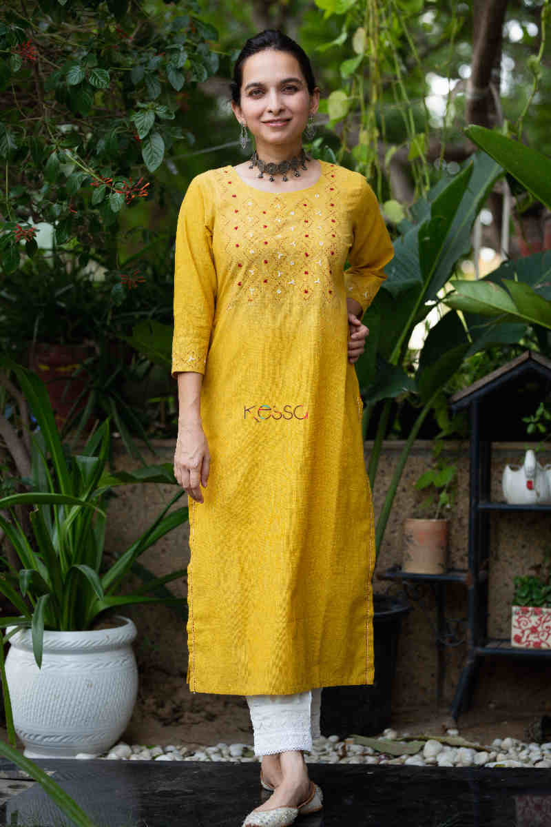 Image for Kusvaa Ws849 Bhavya South Cotton Straight Fit Kurta Front