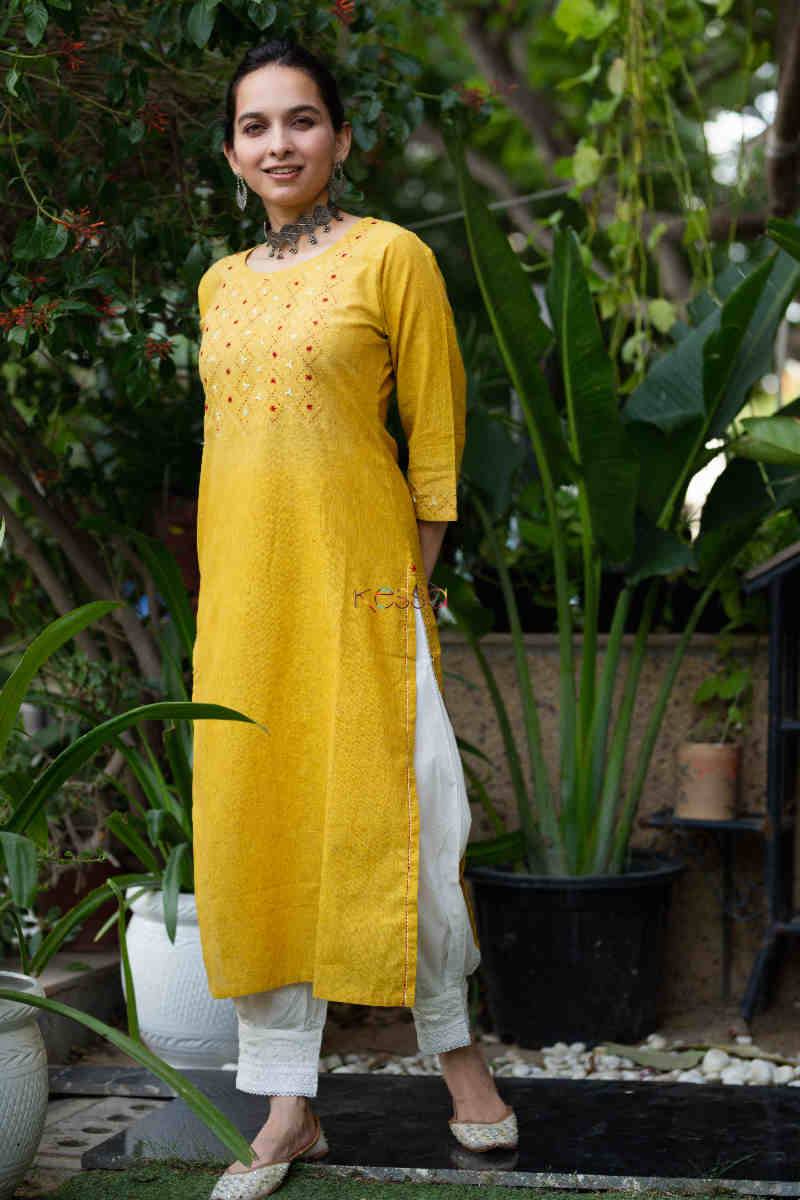 Image for Kusvaa Ws849 Bhavya South Cotton Straight Fit Kurta Right