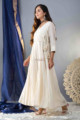 Image for Kusvaa Ws853 Malini Long Cotton Dobby Angrakha Dress Right