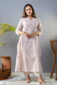 Image for Kusvaa Wsr283 Prabha Handblock Print Kurta Pant Set Look 1