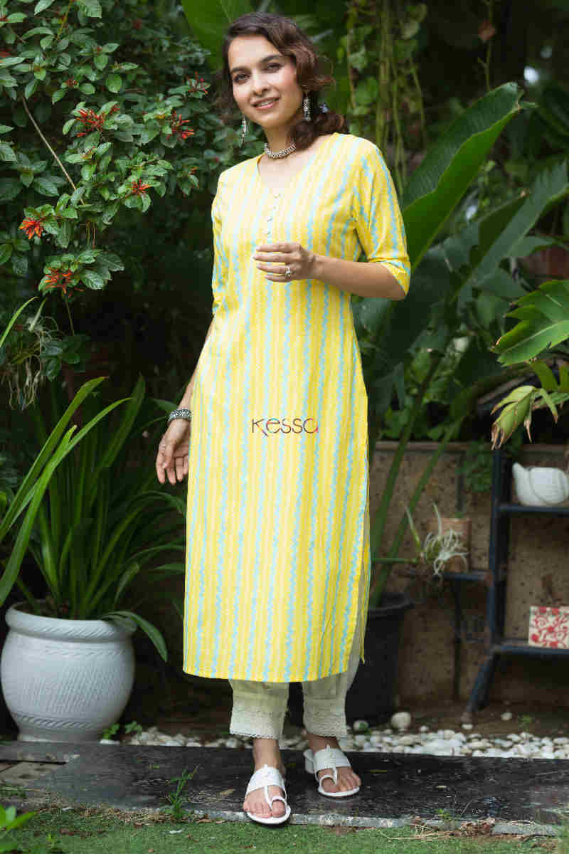 Image for Keesa Taf79 Aanshi Basic Straight Fit Kurta 1 Look