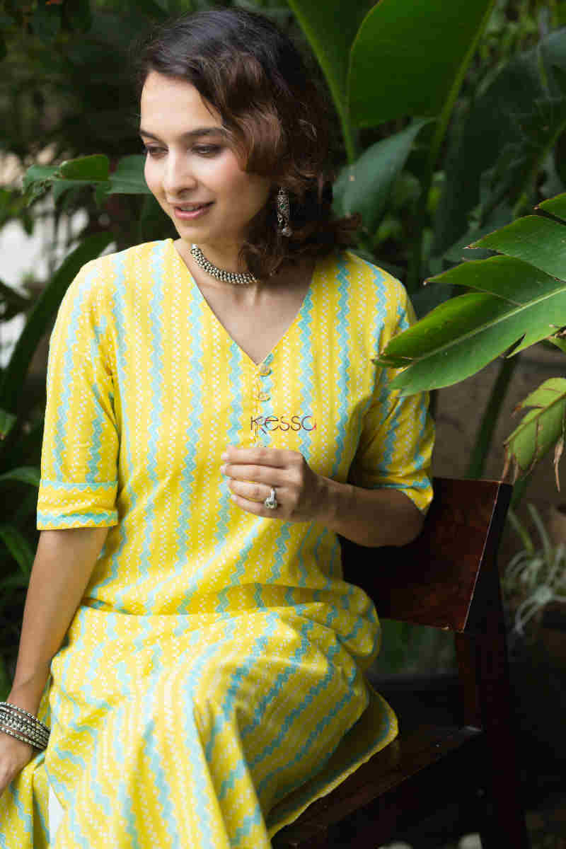 Image for Keesa Taf79 Aanshi Basic Straight Fit Kurta 1 Sitting