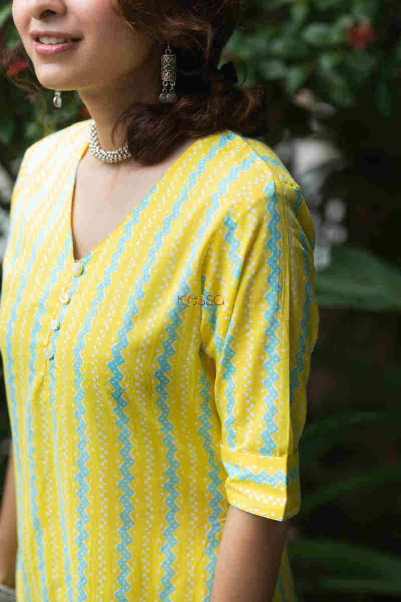 Image for Keesa Taf79 Aanshi Basic Straight Fit Kurta 1 Sleeve