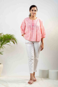 Image for Kusvaa Avdaf117 Ananya Drop Shoulder Top Front
