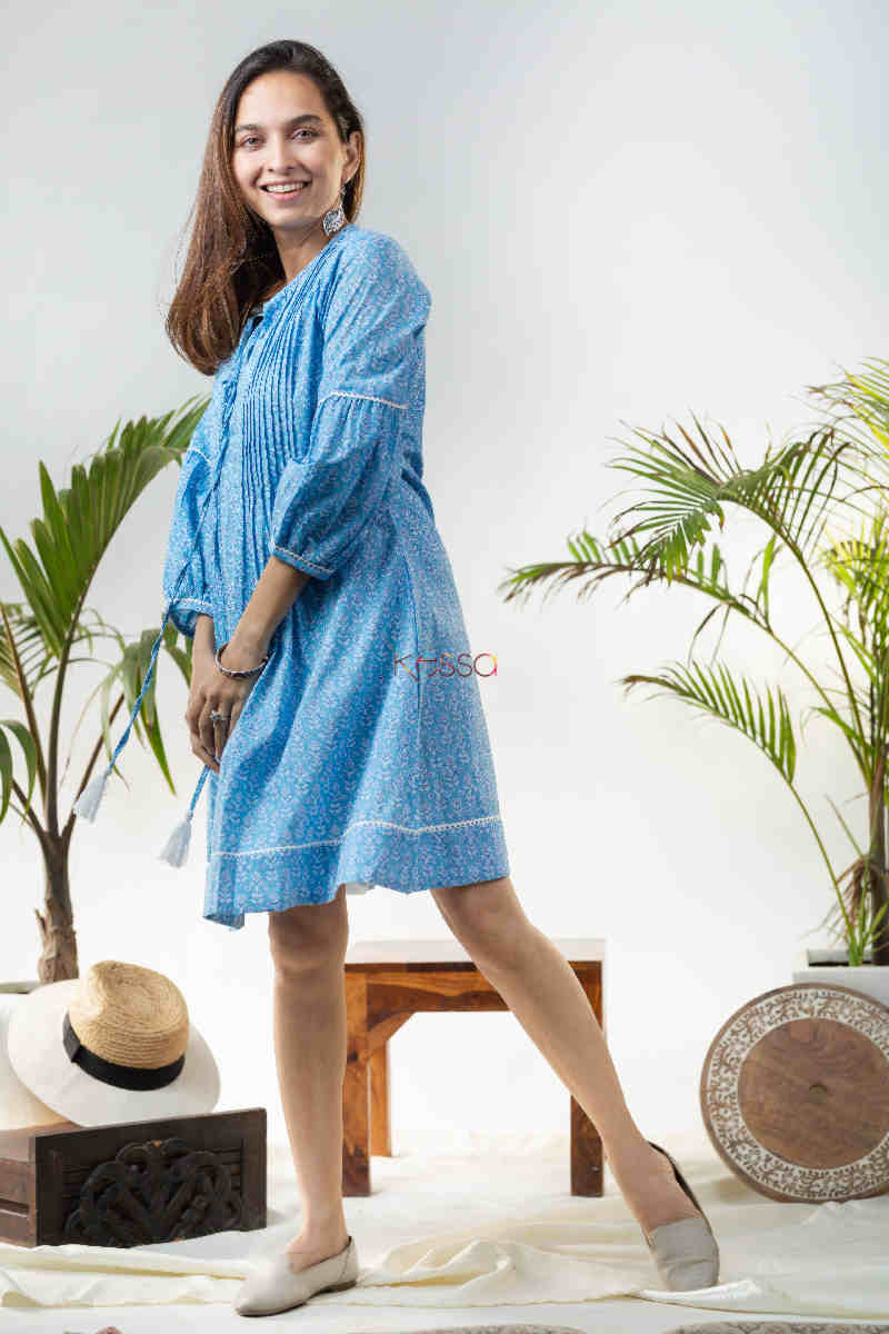 Image for Kusvaa Avdaf132 Oishi Powder Blue Dress Side