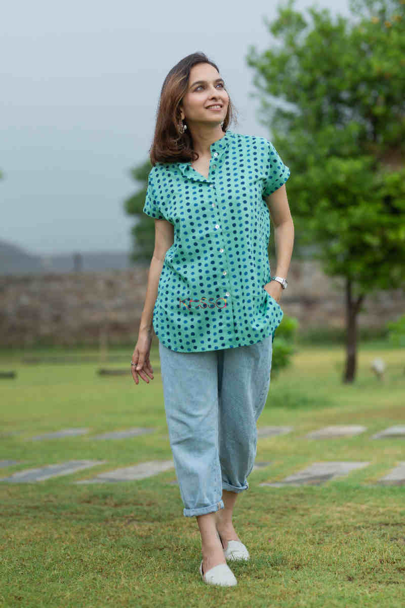 Image for Kusvaa Avdaf135 Kalynanda Shirt Style Top Look 1