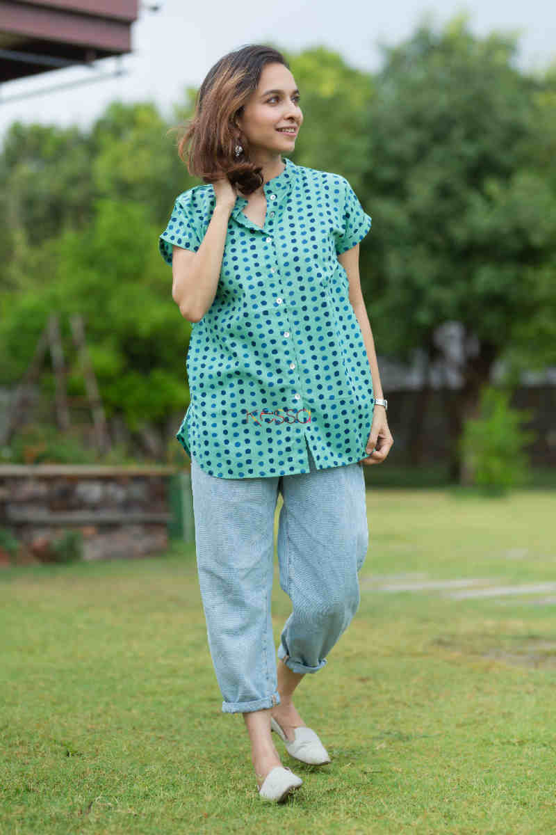 Image for Kusvaa Avdaf135 Kalynanda Shirt Style Top Look