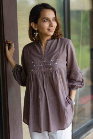 Image for Kusvaa Avdaf142 Salena Cotton Dobby Short Kurti Featured