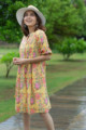 Image for Kusvaa Avdaf154 Tara Cotton Pleated Short Dress 1 Side
