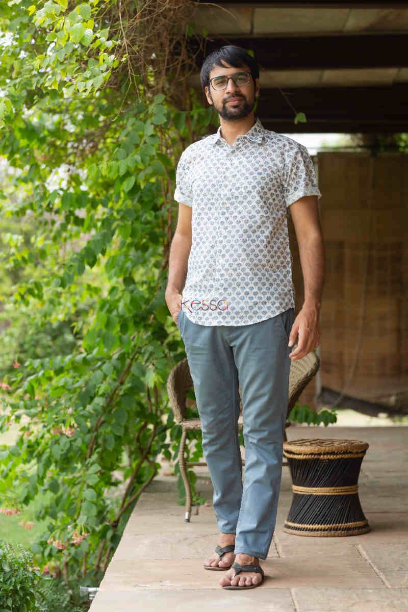 Image for Kusvaa Awk47 Adyant Men Block Print Half Sleeves Shirt Featured