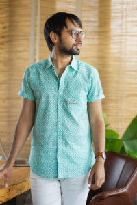 Image for Kusvaa Bpr04 Aadyot Block Print Men Shirt Featured