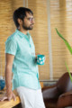 Image for Kusvaa Bpr04 Aadyot Block Print Men Shirt Look