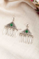 Image for Kusvaa Kpe188 Turkish Tribal Stone Drop Earrings Green