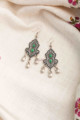Image for Kusvaa Kpe205 Turkish Tribal Shape Earrings Green