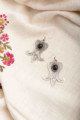 Image for Kusvaa Kpe220 Turkish Tribal Shape Earrings Black