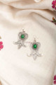 Image for Kusvaa Kpe220 Turkish Tribal Shape Earrings Green