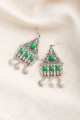 Image for Kusvaa Kpe230 Turkish Tribal Shape Earrings Green