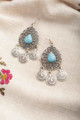 Image for Kusvaa Kpe247 Turkish Stone Coin Earring Blue