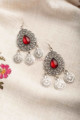 Image for Kusvaa Kpe247 Turkish Stone Coin Earring Red