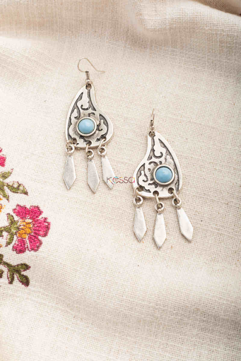 Image for Kusvaa Kpe249 Turkish Stone Pendant Earring Blue