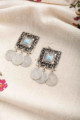 Image for Kusvaa Kpe269 Turkish Stone Rectangle Coin Earring Blue
