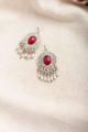 Image for Kusvaa Kpe272 Turkish Stone Circular Earring Red