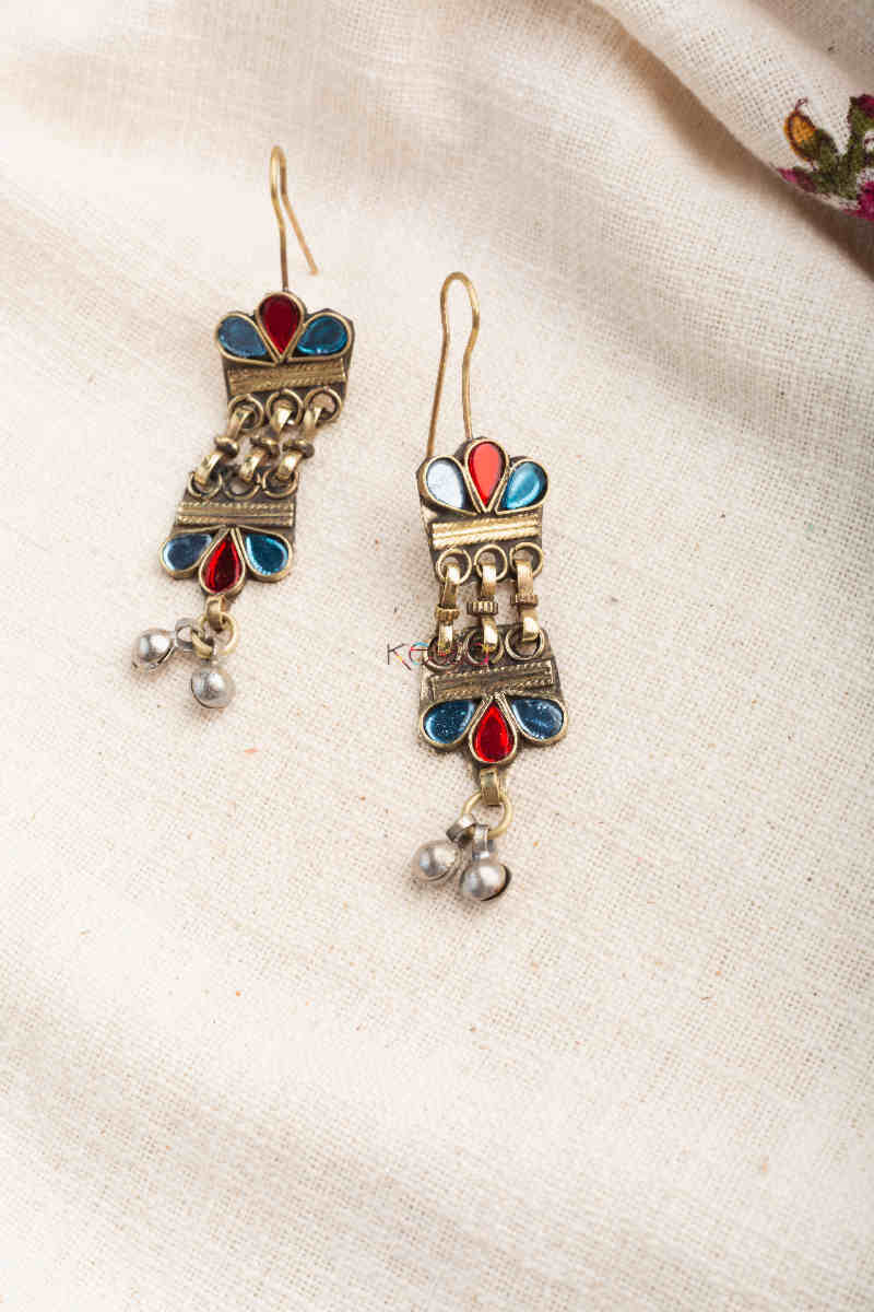 Image for Kusvaa Kpe317 Turkish Multi Stone Earring Blue
