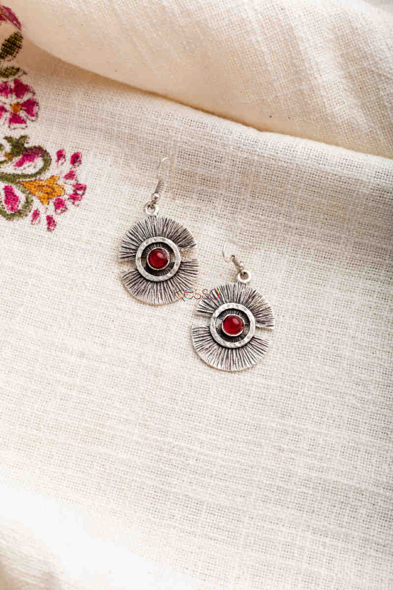 Image for Kusvaa Kpe364 Kazaki Tribal Oval Earrings