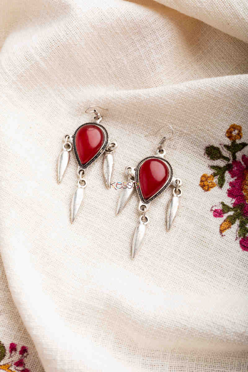 Image for Kusvaa Kpe383 Kazaki Tribal Oval Earrings