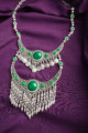Image for Kusvaa Kpn127 Turkish Multi Stone Drop Necklace Green
