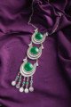 Image for Kusvaa Kpn128 Turkish Multi Color Stone Drop Necklace Green