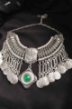 Image for Kusvaa Kpn137 Turkish Stone Coin Necklace Green