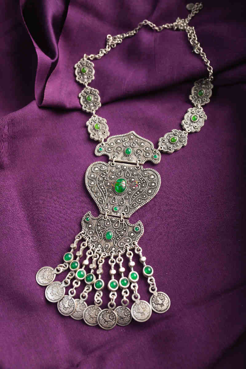 Image for Kusvaa Kpn139 Turkish Multi Stone Coin Necklace Featured
