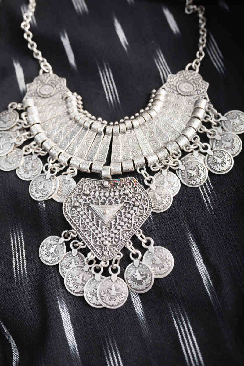 Image for Kusvaa Kpn145 Turkish Coin Necklace Closeup